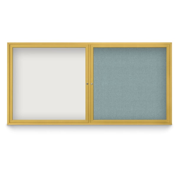 United Visual Products Corkboard, Amethyst/Bronze, 72"x48" UV408PLUS-BRONZE-AMETHY - main
